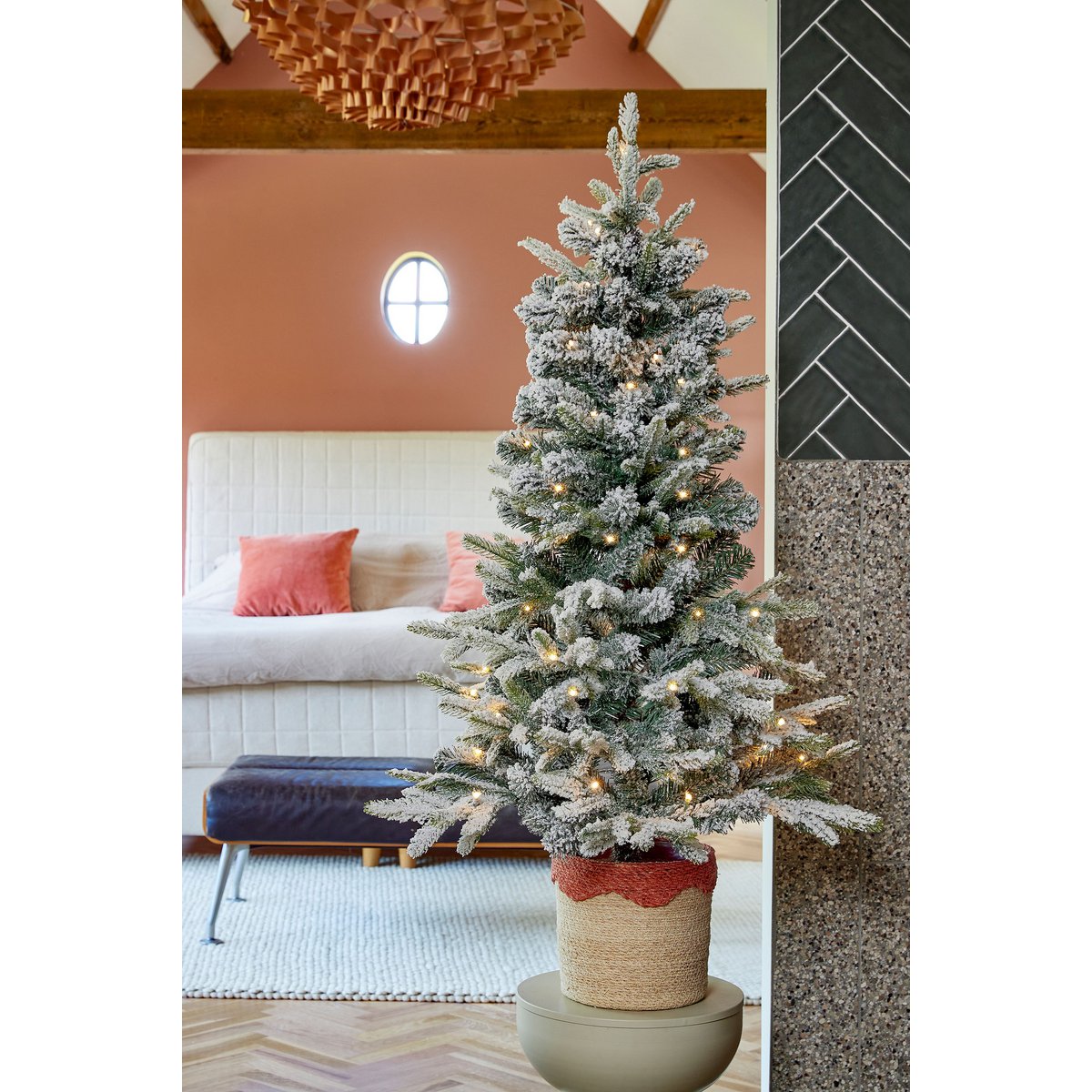 Grimshaw Kunstkerstboom met LED Verlichting en Timerfunctie - H120 x Ø60 cm - Groen