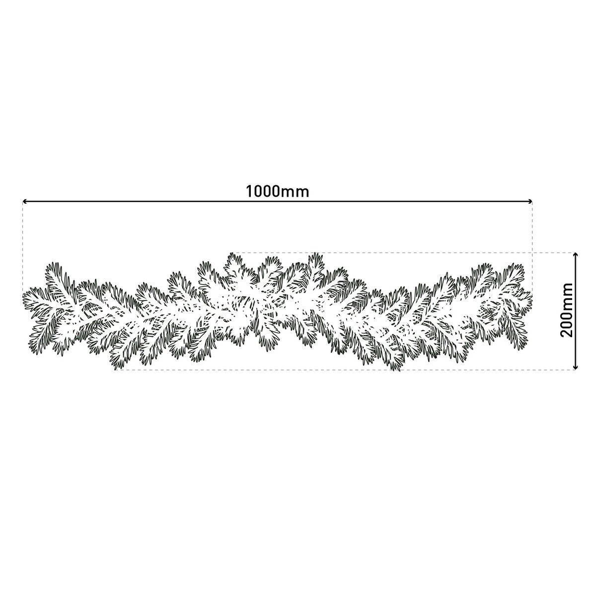 LED Kerst Tendril "Noel" Outdoor Decoratie gemaakt van metaal en plastic in groen en goud, met stevig ingebouwde LED's