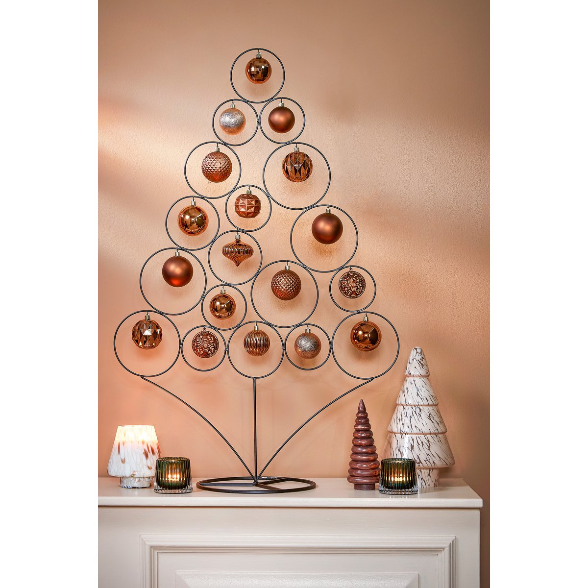 Kerstballen Set - 60 Stuks - Ø7 cm - Onbreekbaar - Bruin