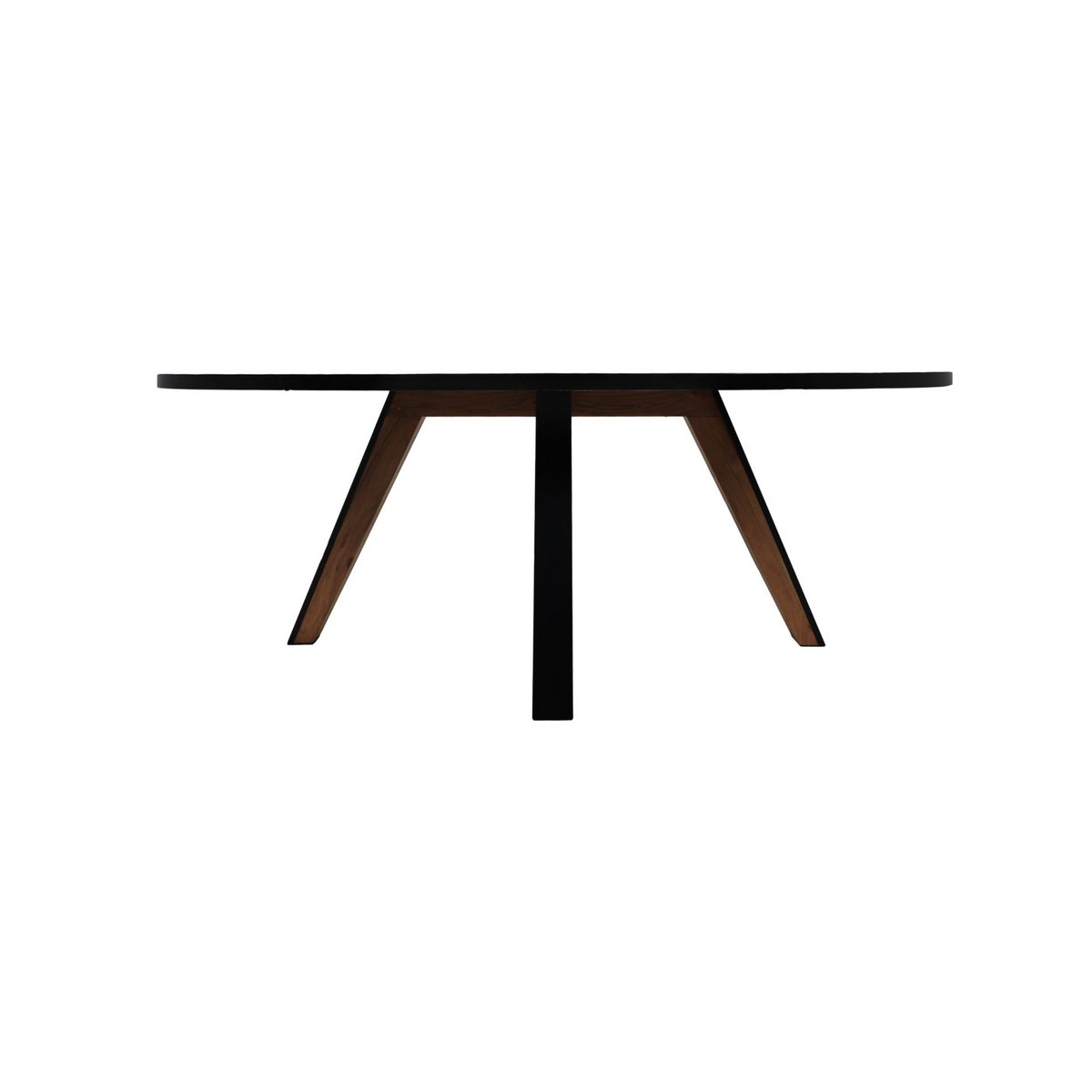 Anro Eettafel 220x110x76 Naturel/Zwart-Acacia/Metaal