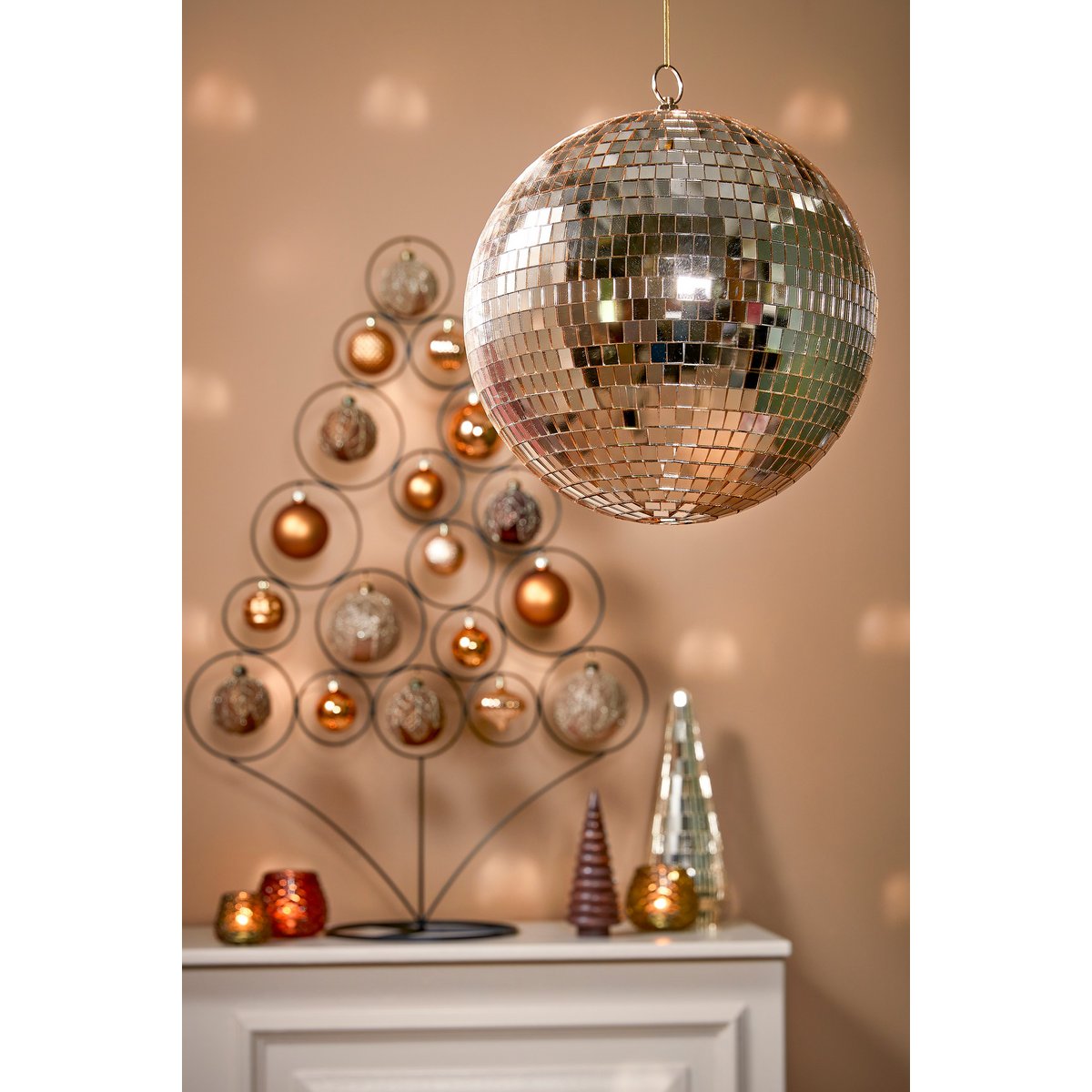 Kerst Discobal - Ø30 cm - Champagne