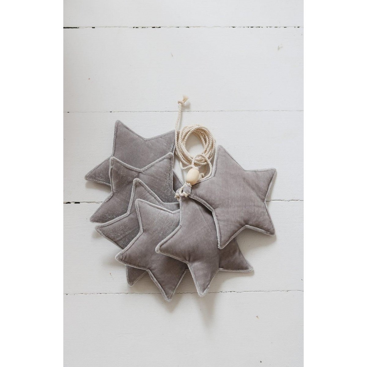 Fluwelen slinger "Silver Dust" met sterren