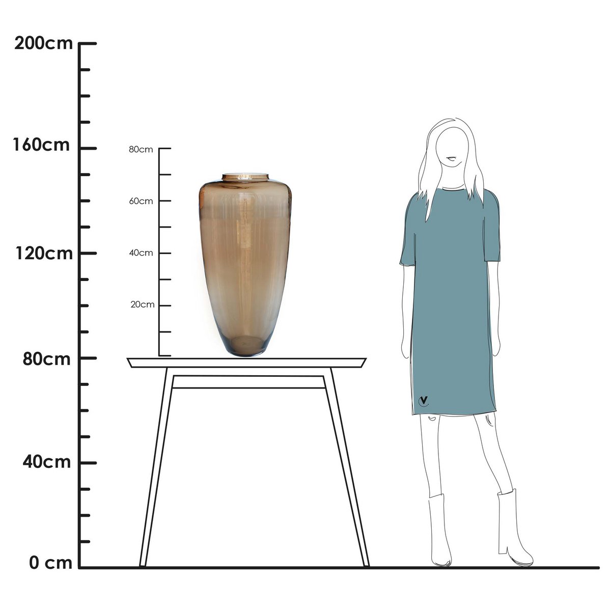 Vaas - Kongo taupe, laatste items!