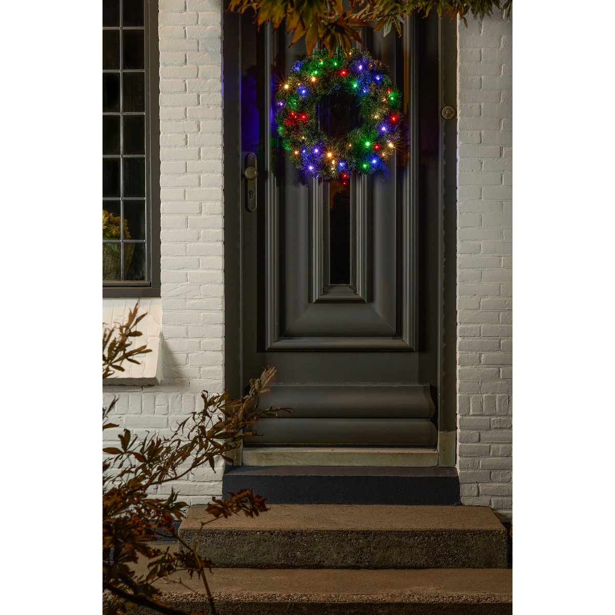 Limber LED Kerstkrans voor Buiten met Timer- en Dimfunctie - H15 x Ø60 cm - Groen