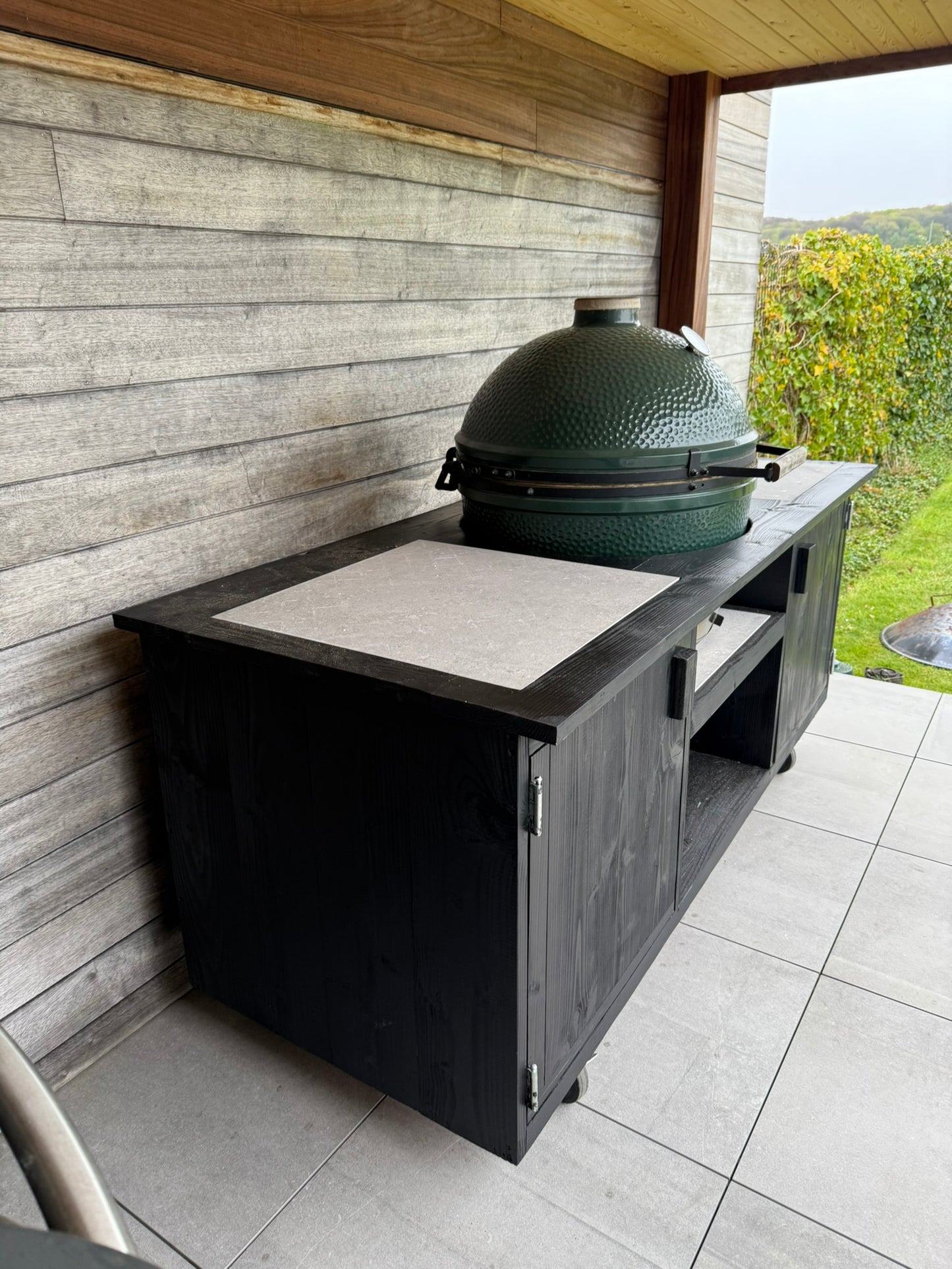 Black Douglas buitenkeuken XL Big Green Egg 210x76x93