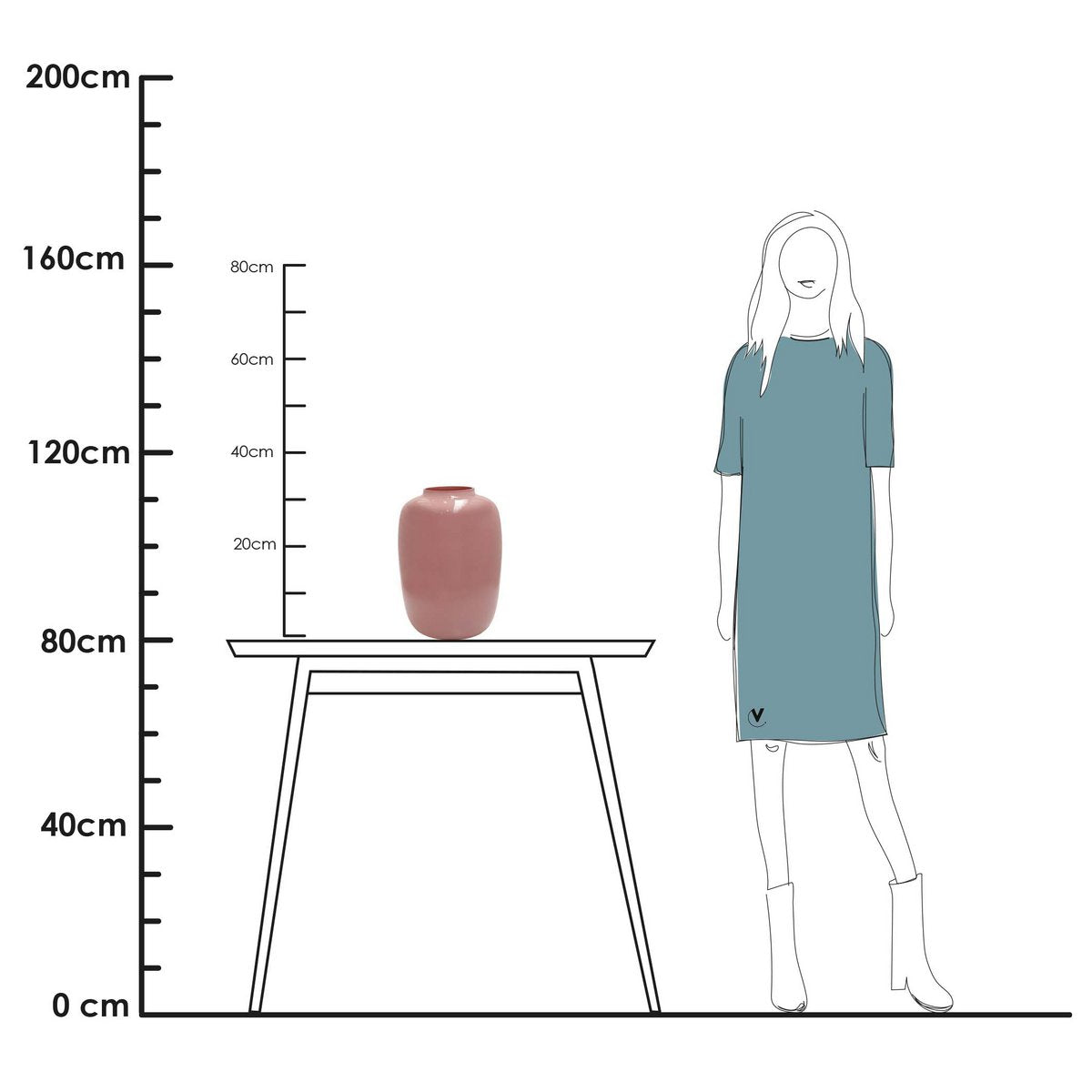 Vaas - Artic pastel pink