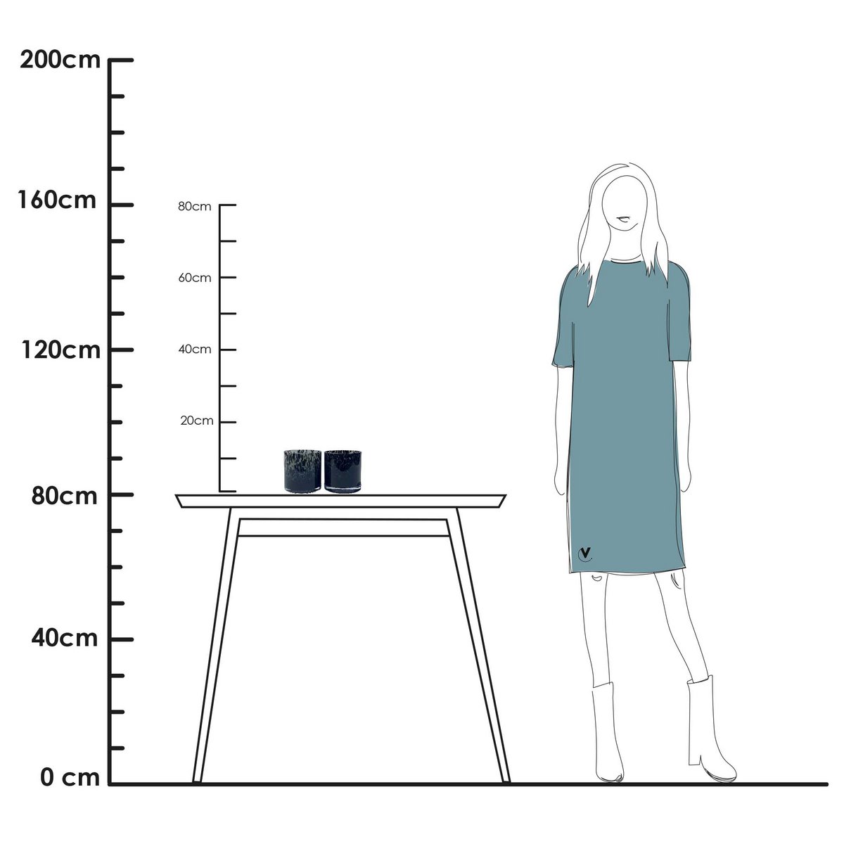 Waxinelichthouder - Celtic grey cheetah (set van 2 stuks) LAATSTE STUKS!