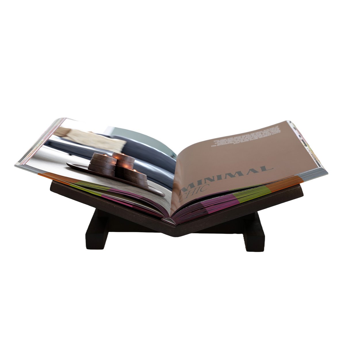 Boekenstandaard - Wiggins walnut