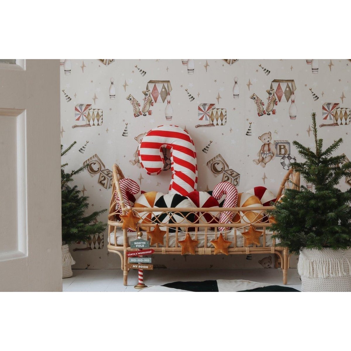 Fluwelen slinger "Gold Dust" met sterren