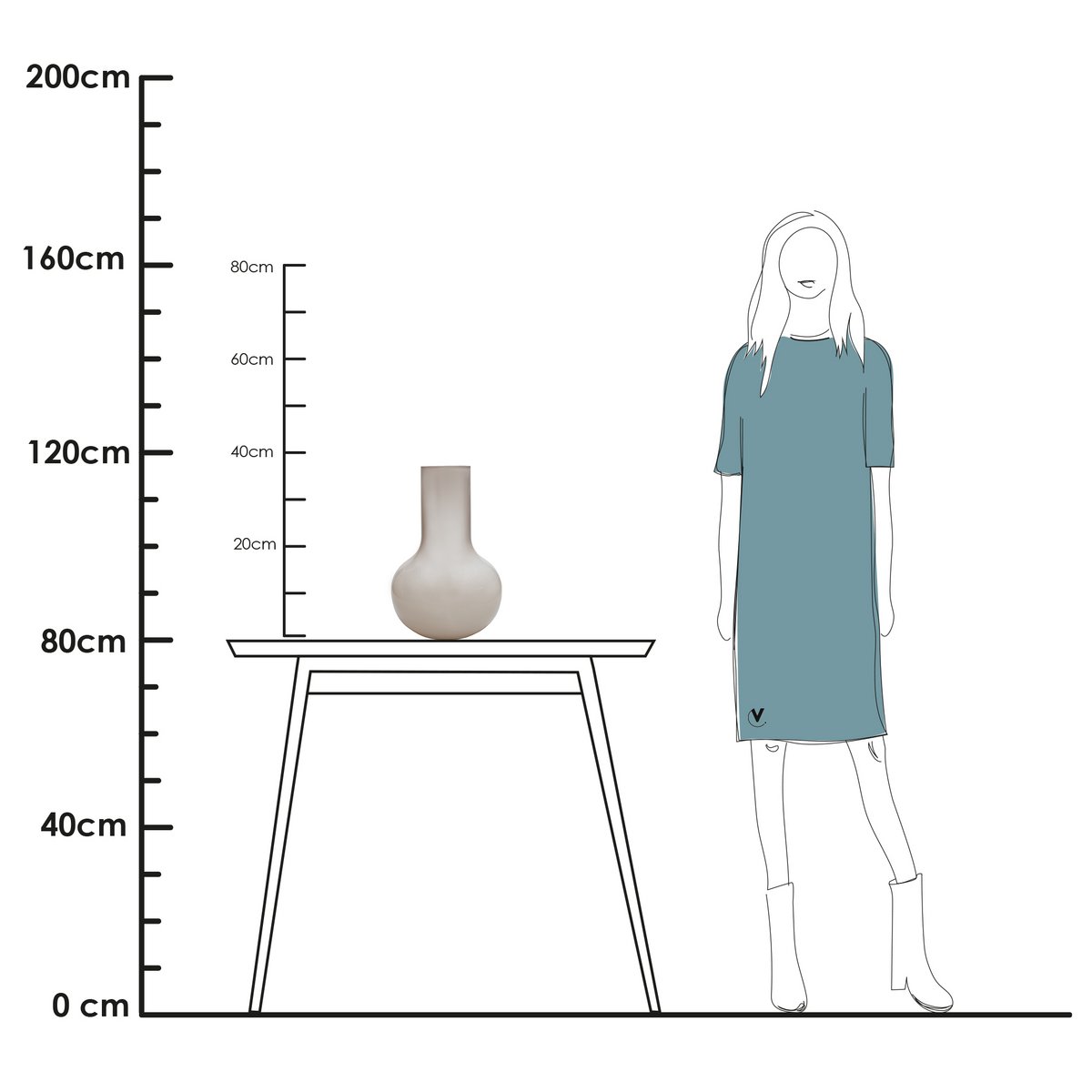 Vaas - Seim shiny ivory