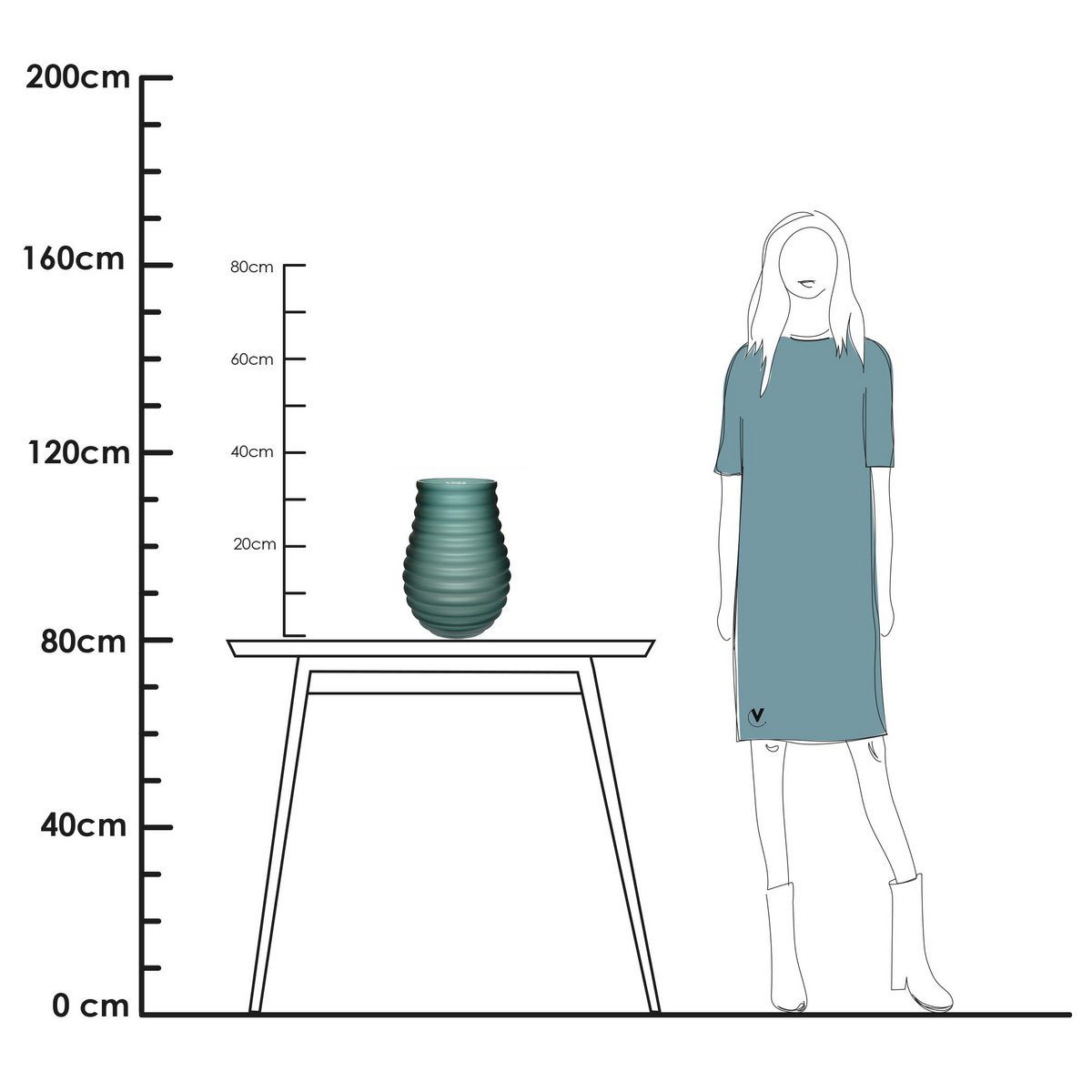 Vaas - Kotto satin green