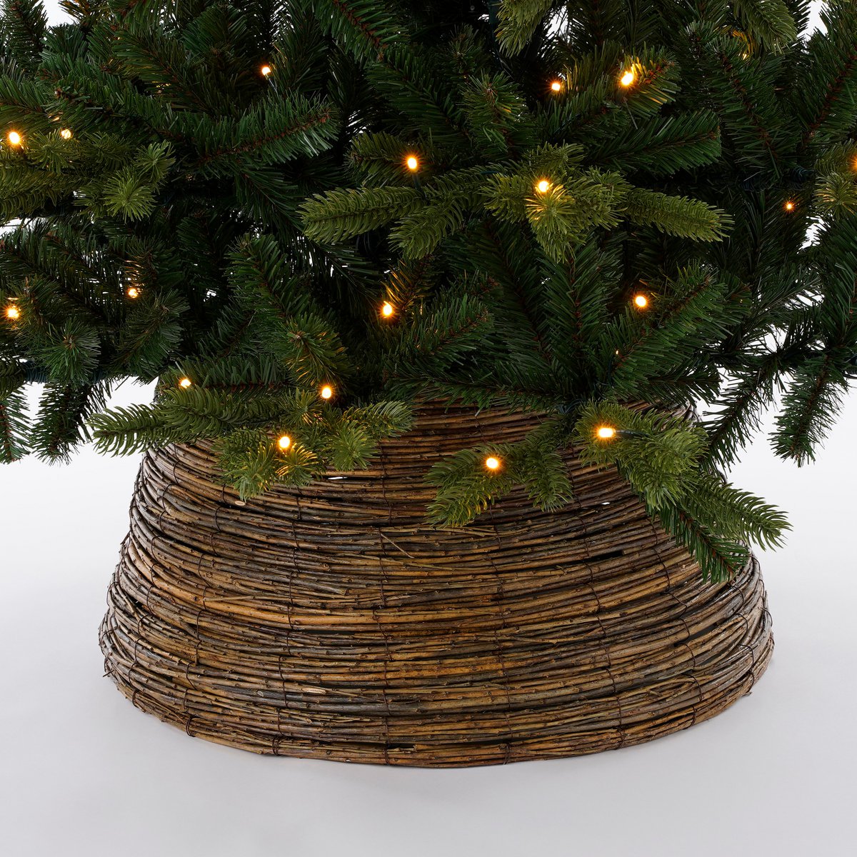 Kerstboomrok - H26 x Ø55 cm - Wilgenhout - Bruin