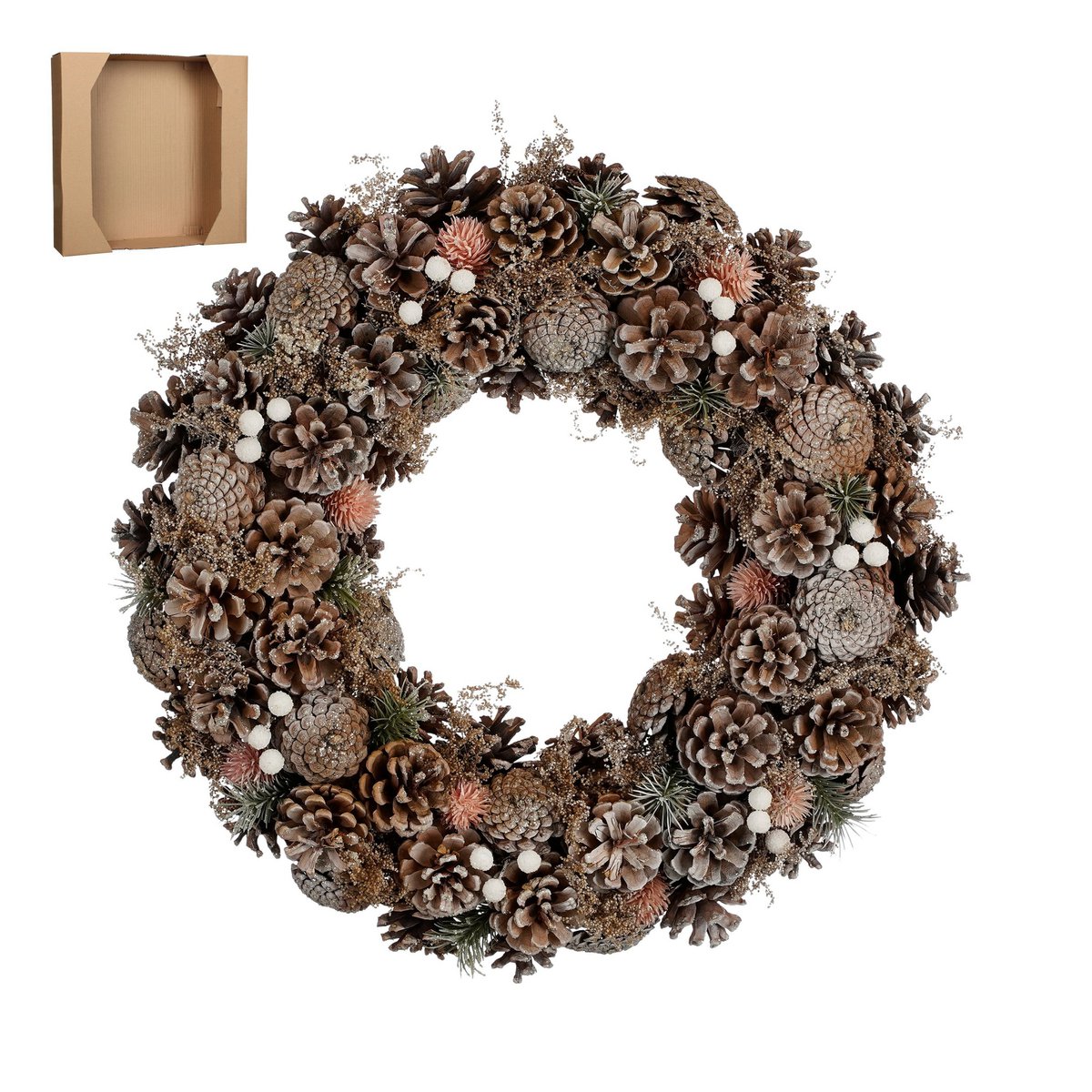 Kerstkrans - Ø50 cm - Perzik