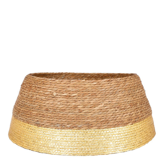 Kerstboomrok - H26 x Ø58 cm - Zeegras - Goud