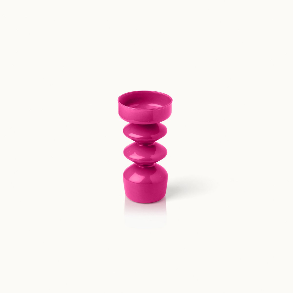 Kandelaar glas koninklijk roze