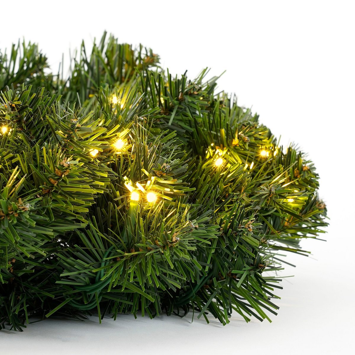 Limber LED Kerstkrans voor Buiten met Timer- en Dimfunctie - H15 x Ø60 cm - Groen