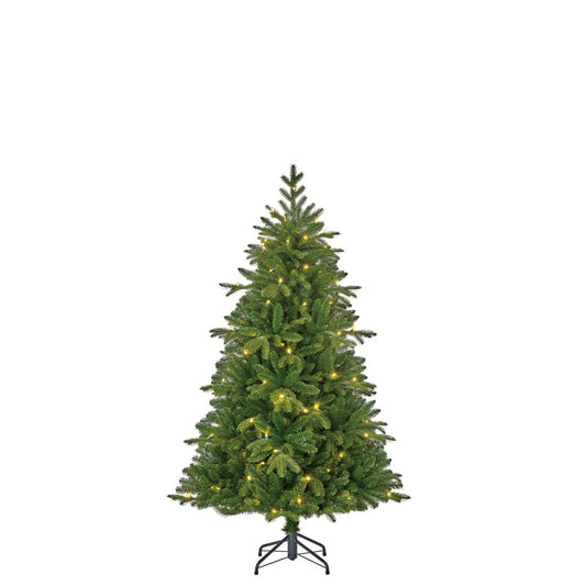 Brampton Kunstkerstboom Slim met LED Verlichting - H155 x Ø102 cm - Groen