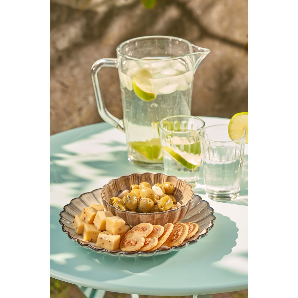 Corfu Ontbijtbord - H3 x Ø21 cm - Keramiek - Grijs