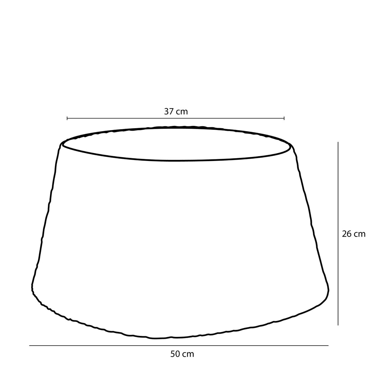 Kerstboomrok - H26 x Ø50 cm - Zeegras - Naturel Bruin