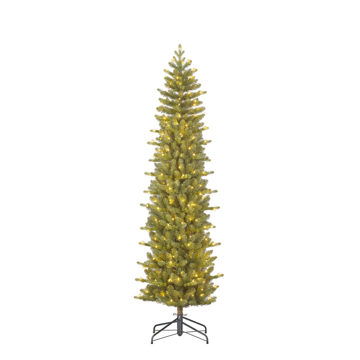 Harma Smalle Kunstkerstboom met LED Verlichting - H215 x Ø66 cm - Groen