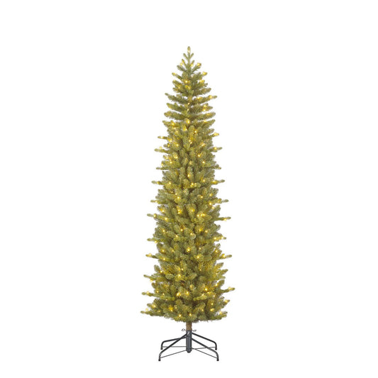 Harma Smalle Kunstkerstboom met LED Verlichting - H215 x Ø66 cm - Groen