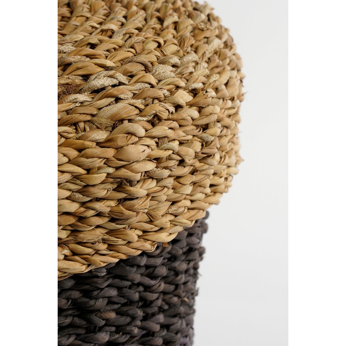 Opbergmand - Set van 2 - H45 x Ø30 cm - Zeegras - Donkerbruin