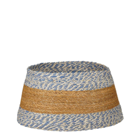 Kerstboomrok - H26 x Ø50 cm - Zeegras - Blauw