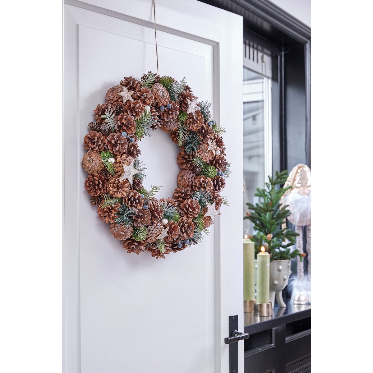 Kerstkrans - Ø50 cm - Bruin