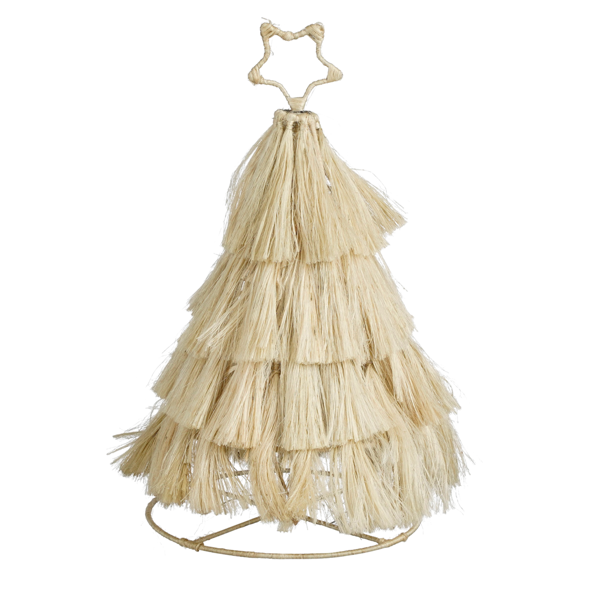 Kerstdecoratie Boom - H44 x Ø25 cm - Jute - Beige