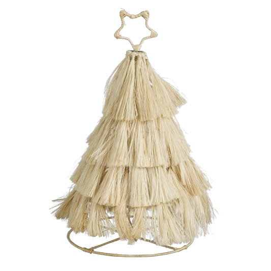 Kerstdecoratie Boom - H44 x Ø25 cm - Jute - Beige