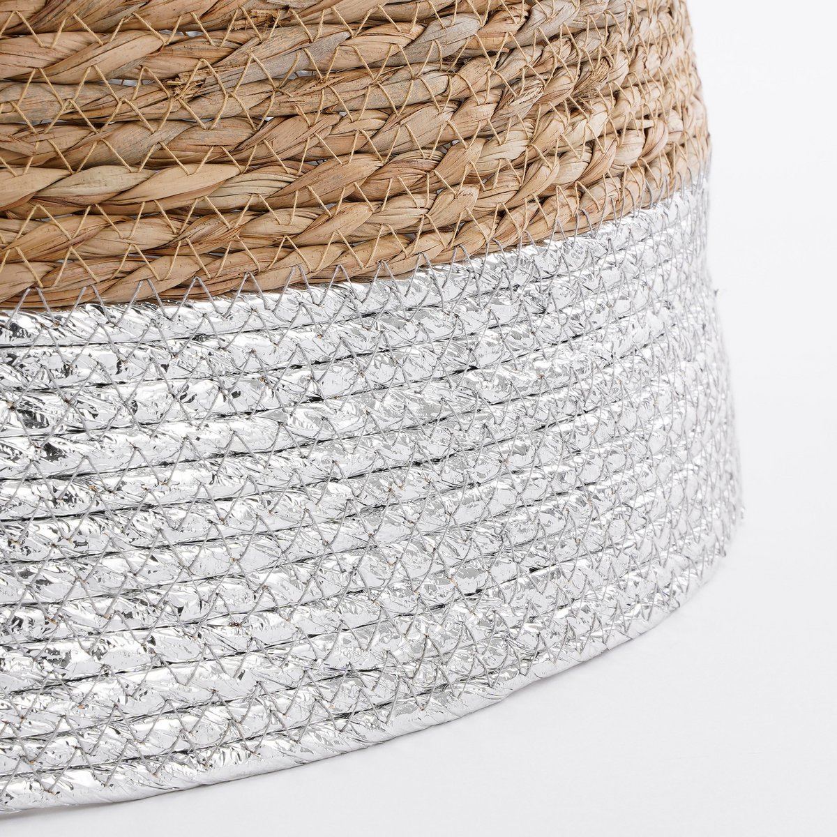 Kerstboomrok - H26 x Ø50 cm - Zeegras - Zilver