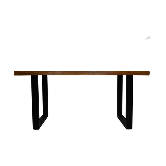 Anro Style Rechthoekige Eettafel 160x90x77 Bruin Zwart Mango/Metaal