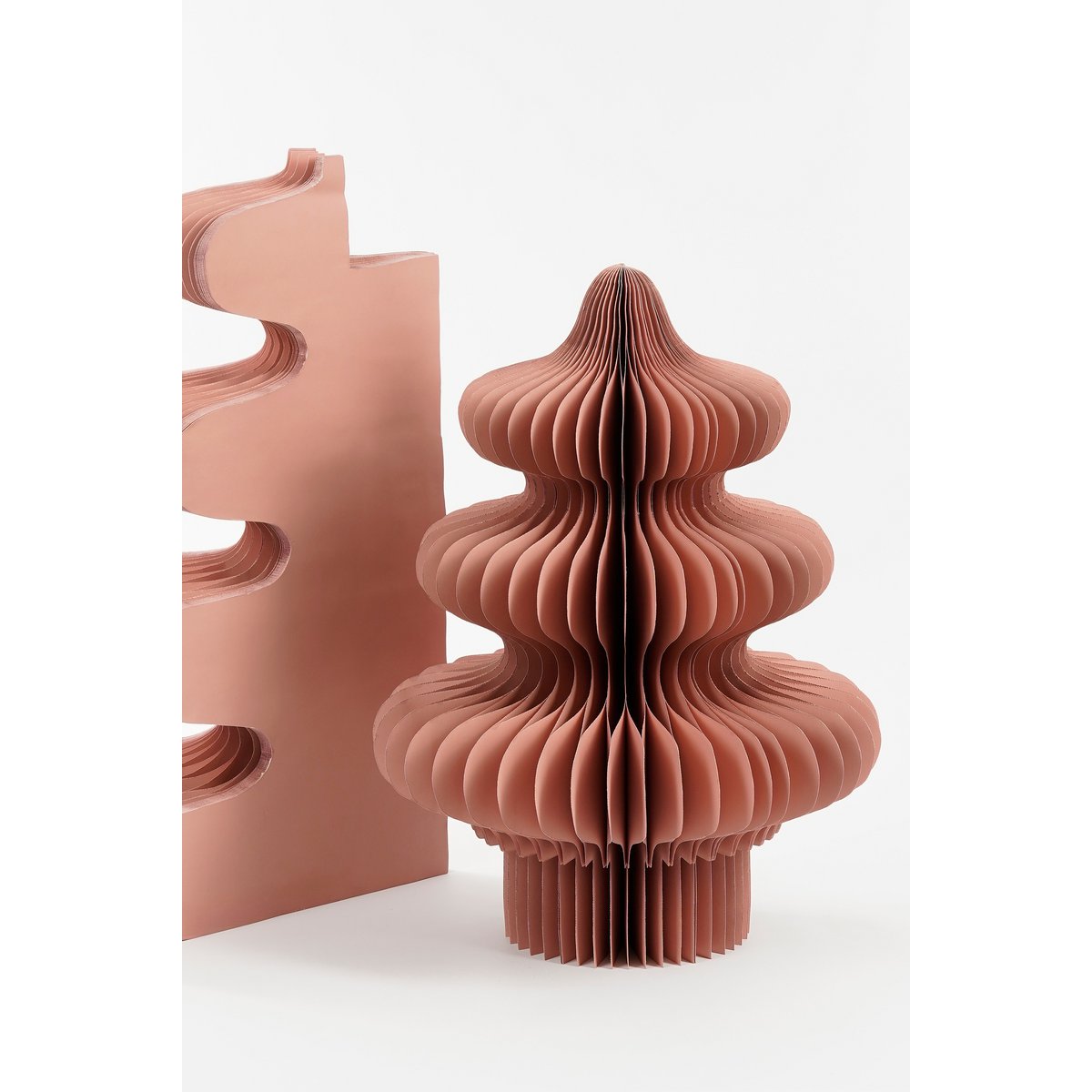 Decoratie Kerstboom - H120 x Ø82 cm - Papier - FSC Mix - Roze