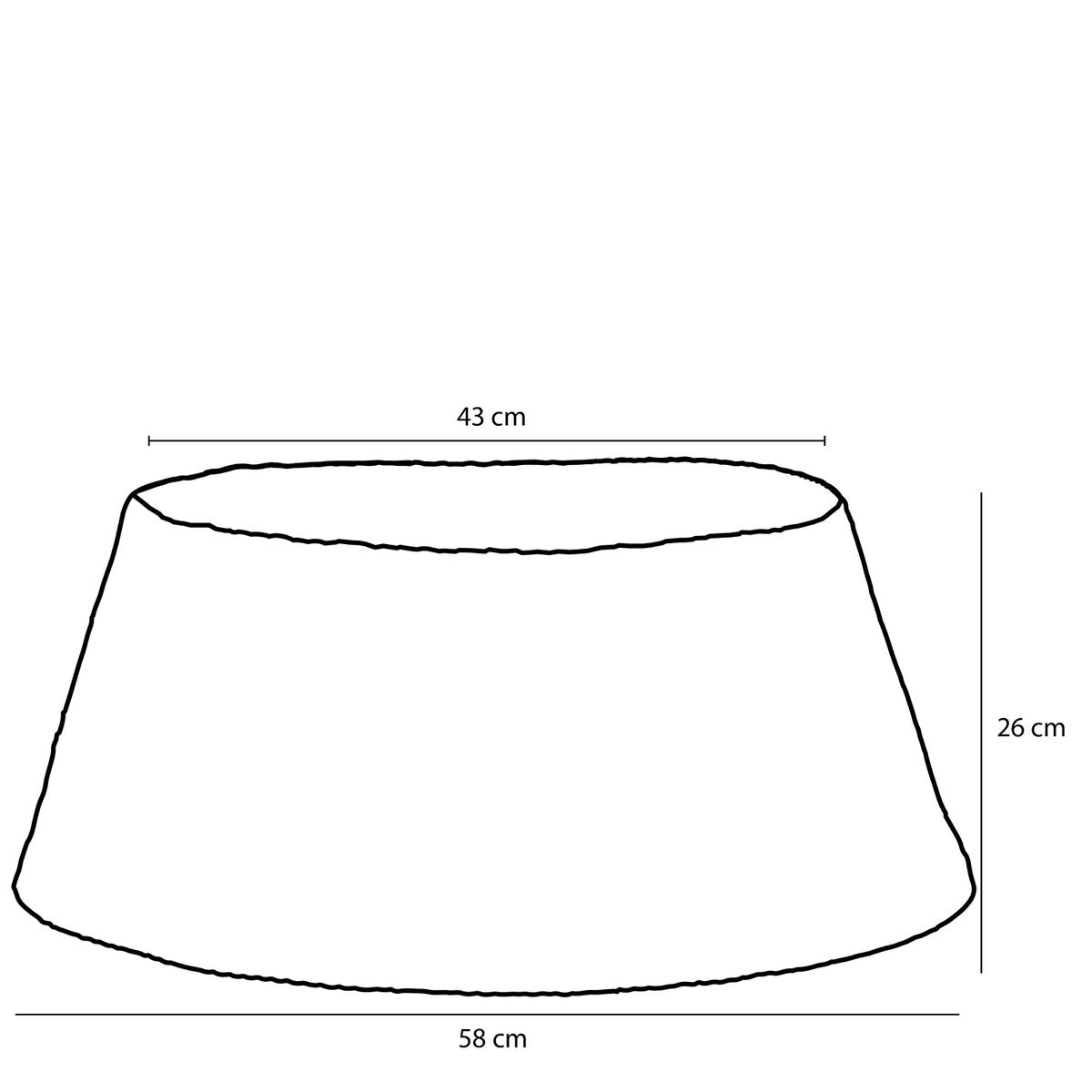 Kerstboomrok - H26 x Ø58 cm - Zeegras - Rood