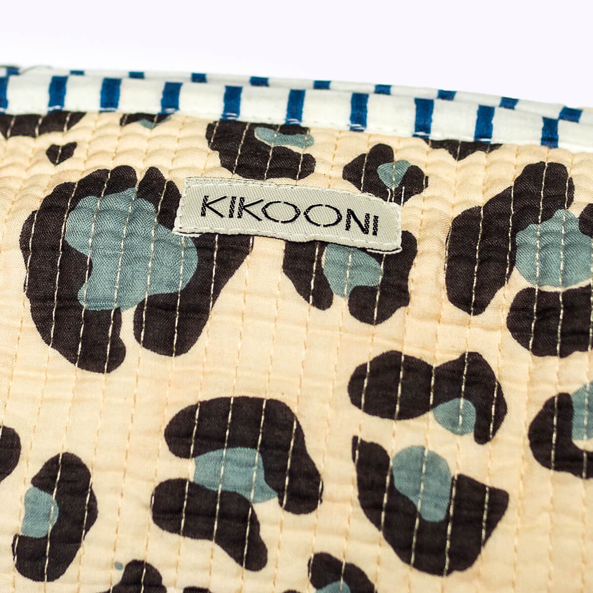 handgemaakte make-uptasje "Blue Leo"