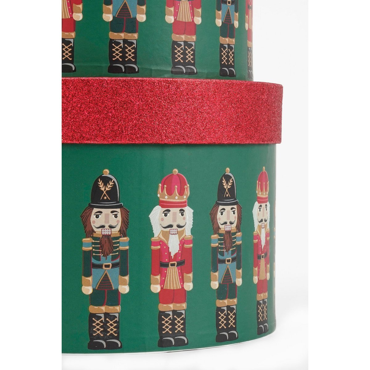 Opbergdoos Notenkraker - Set van 3 - H14 x Ø21 cm - FSC Mix - Papier - Groen