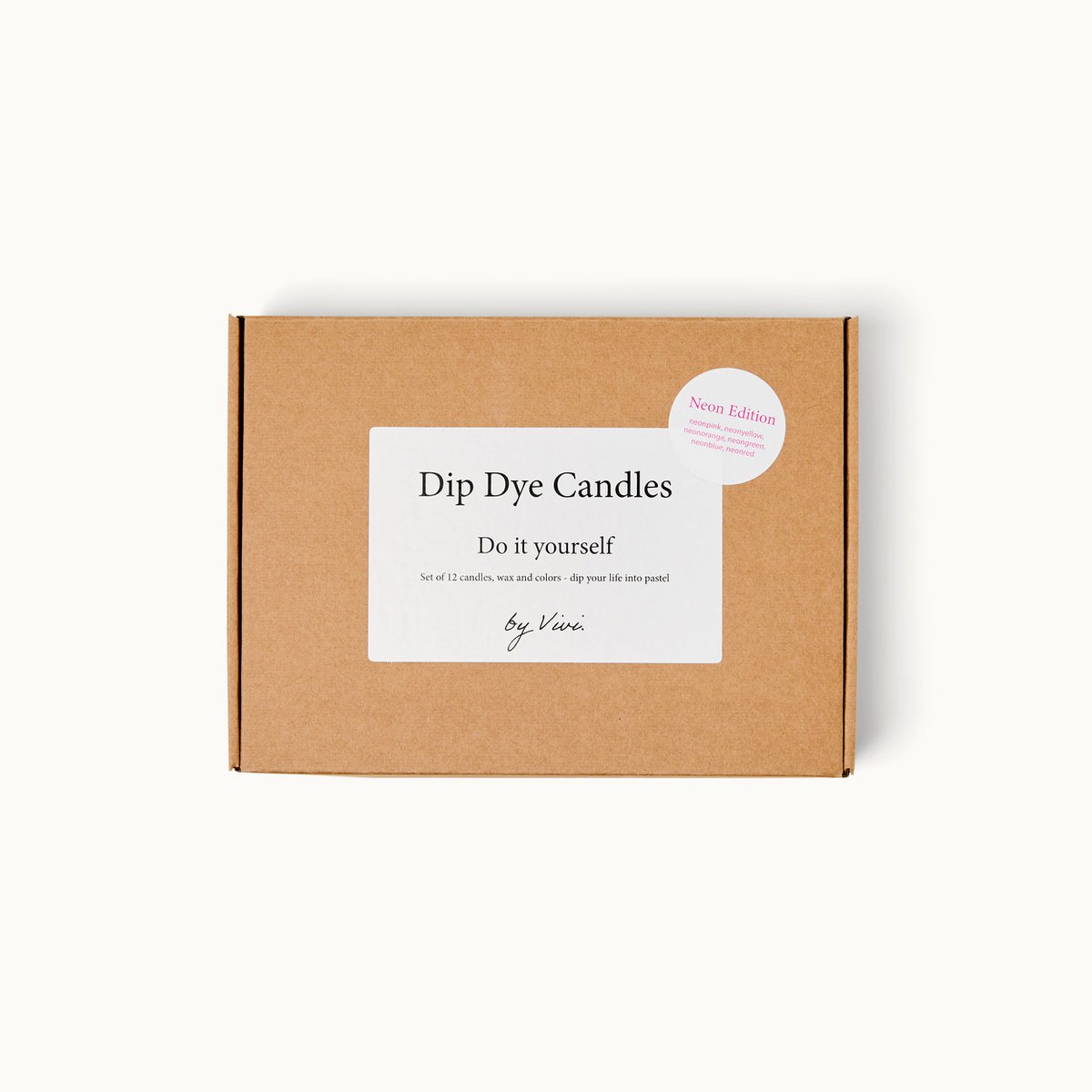 DIY Box Dip Dye-kaarsen: Neon-editie