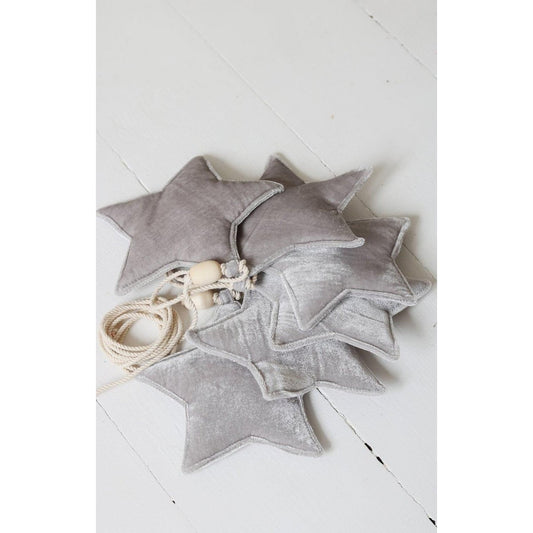 Fluwelen slinger "Silver Dust" met sterren
