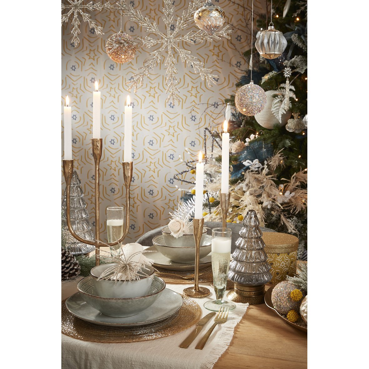 Stretto Kandelaar - L21 x B10 x H41 cm - Goud