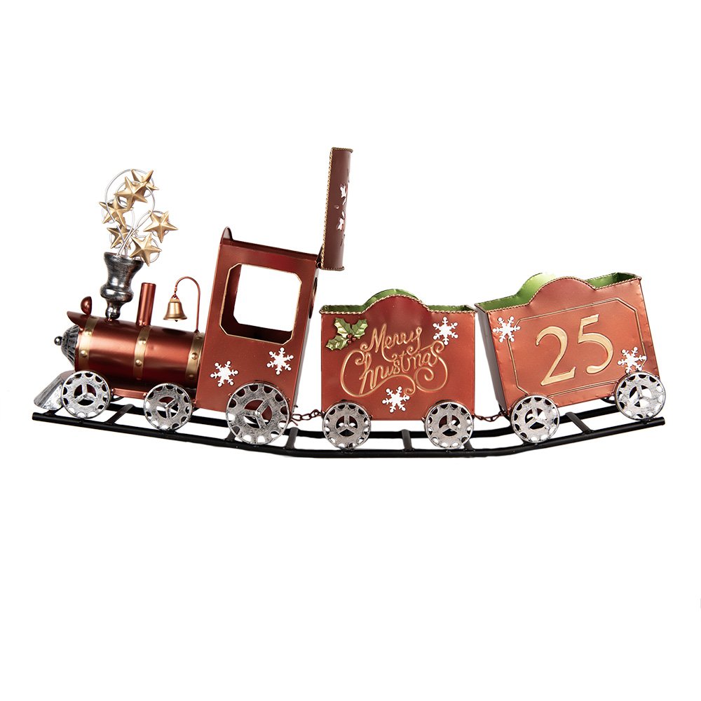 Decoratie trein 79x15x37 cm