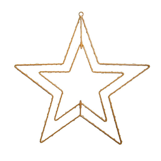 LED Outdoor Christmas Lamp "Stern" Ø 40 cm kerstdecoraties gemaakt van metaal in goud met stevig geïnstalleerde LED's