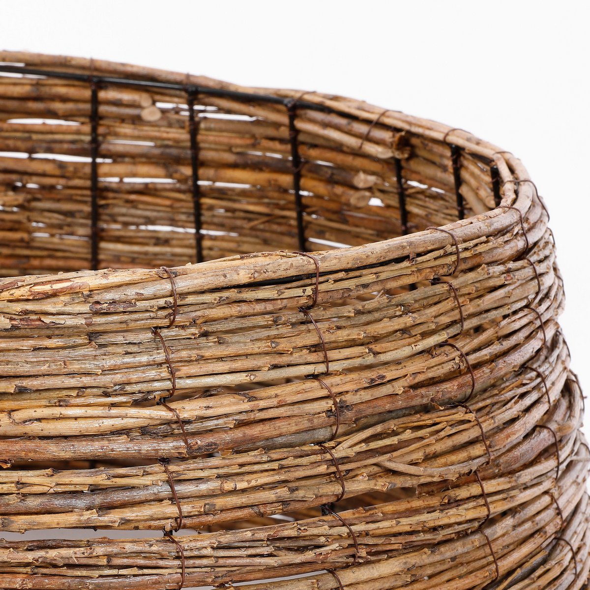 Kerstboommand - H28 x Ø65 cm - Wilgentakken - Bruin