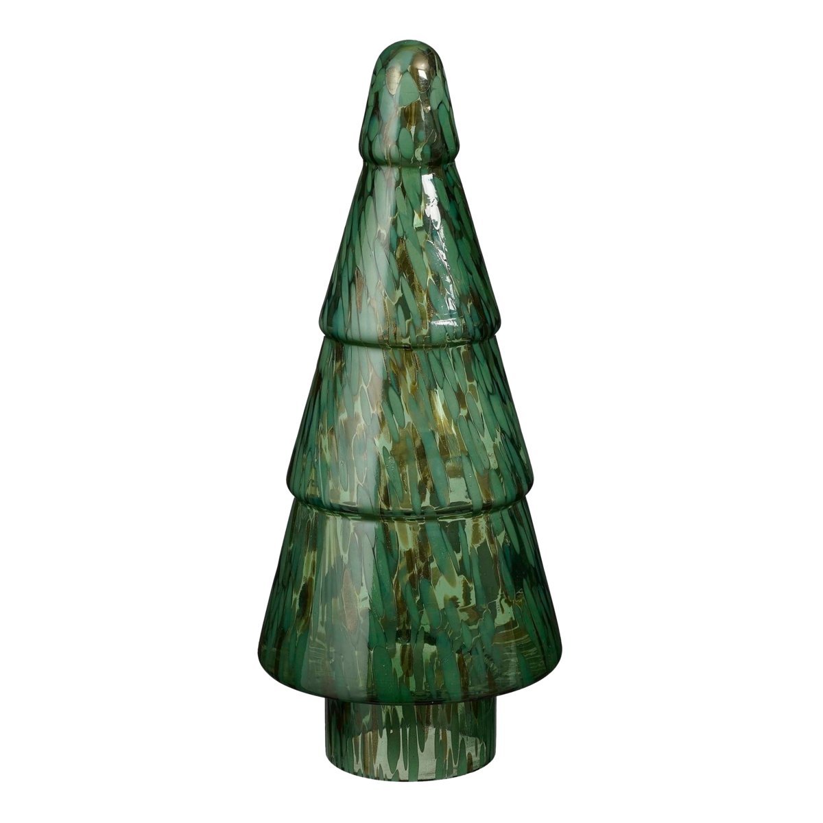 Kerstdecoratie Boom - H42 x Ø16 cm - Glas - Groen