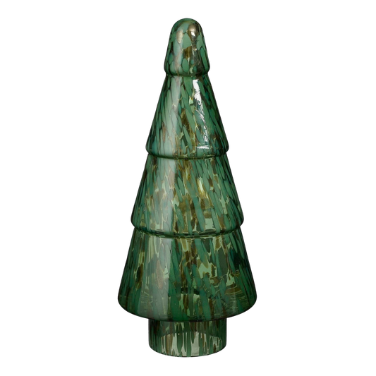 Kerstdecoratie Boom - H42 x Ø16 cm - Glas - Groen