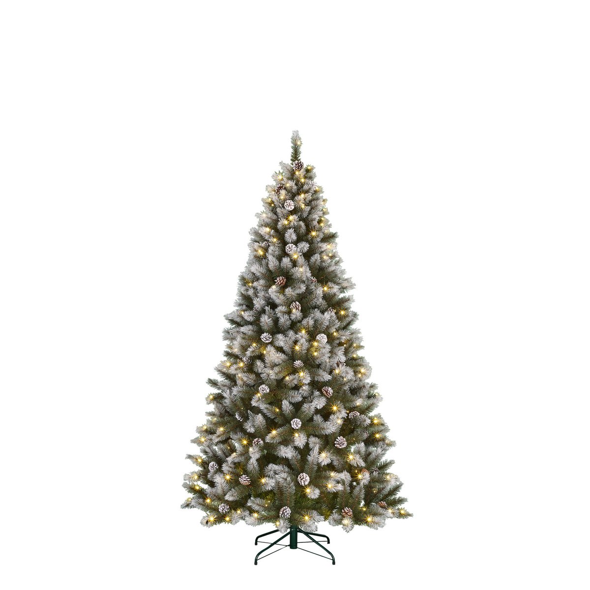 Pittsfield Kunstkerstboom met LED Verlichting - H185 x Ø102 cm - Groen Frosted