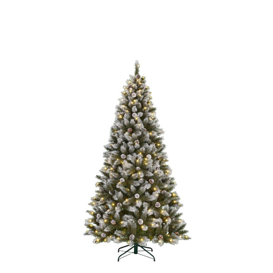 Pittsfield Kunstkerstboom met LED Verlichting - H185 x Ø102 cm - Groen Frosted