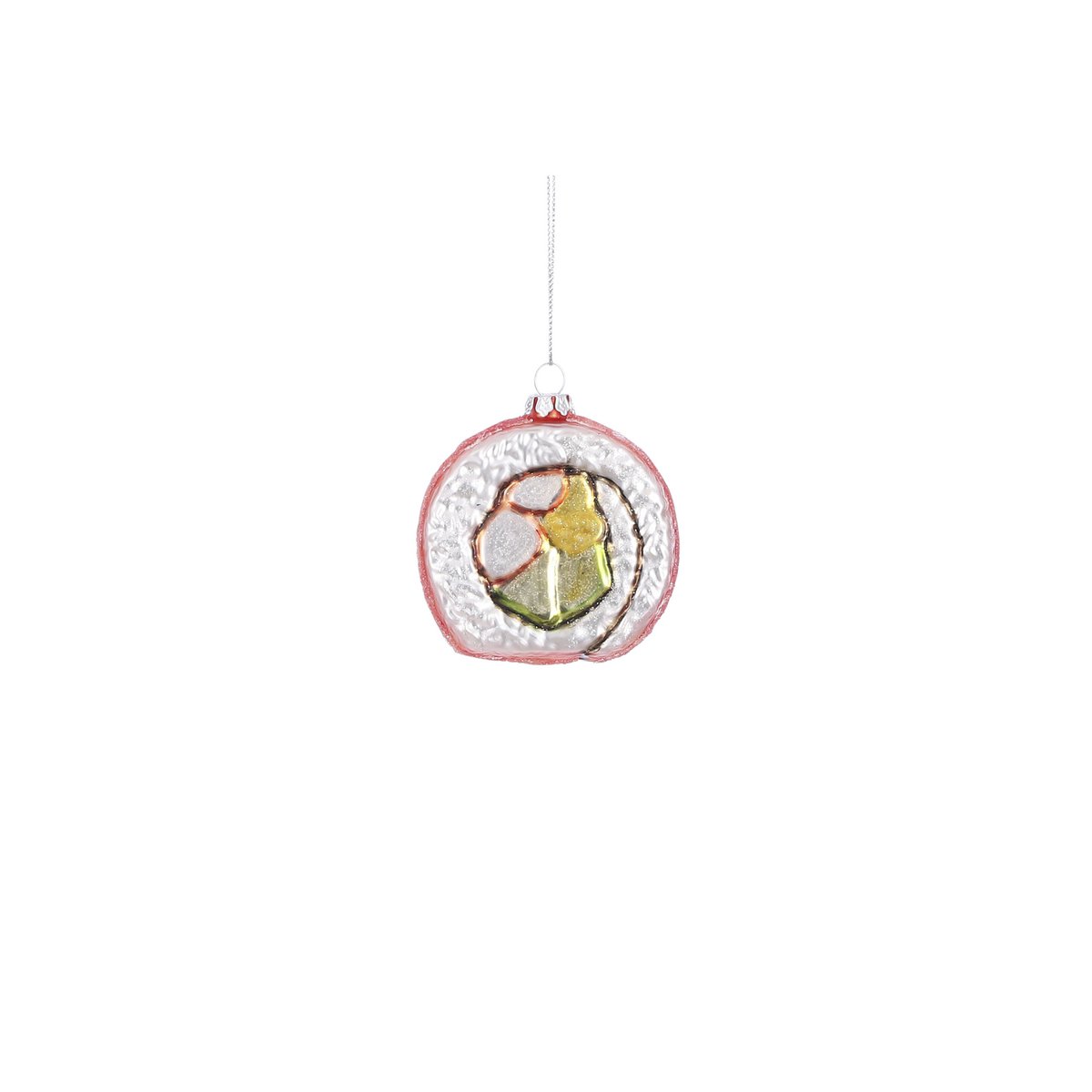 Kerst Ornament Sushi - L2 x B3 x H7 cm - Oranje