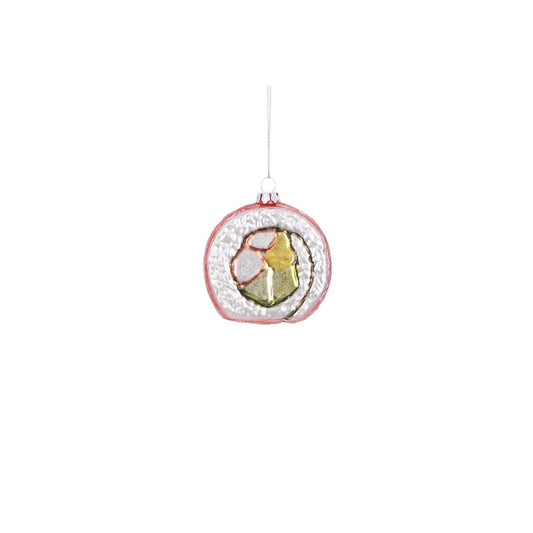 Kerst Ornament Sushi - L2 x B3 x H7 cm - Oranje