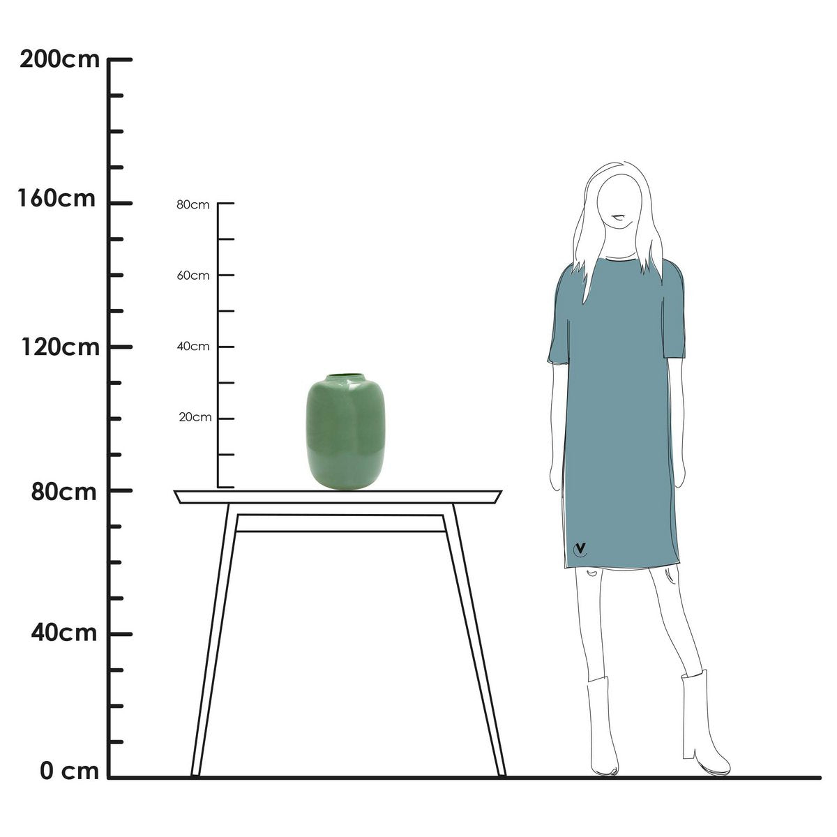 Vaas - Artic pastel green