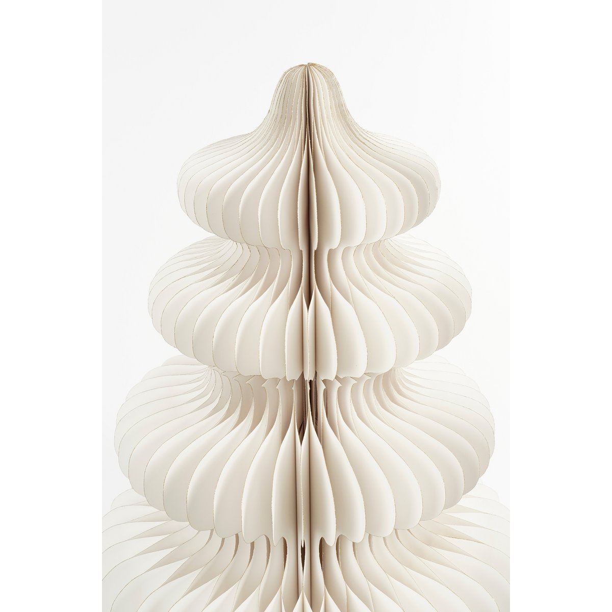 Decoratie Kerstboom - H152 x Ø104 cm - Papier - FSC Mix - Wit